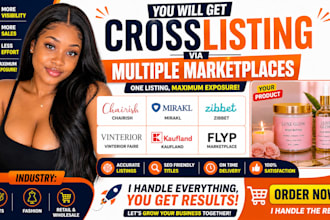 crosslist via chairish mirakl zibbet vinterior faire  kaufland flyp marketplace