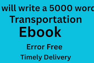 write 500 words ebook transportation