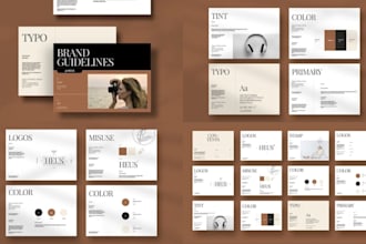 create a professional brand identity, guidelines, brand book and style guide