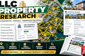 research llc owned properties, parcel records and property ownership