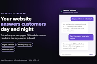 build an ai chatbot for your website with the claude API