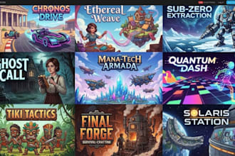 design steam capsule art, steam page graphics, and steam artwork