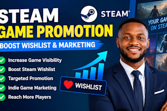 do steam game promotion, boost steam wishlist, steam game marketing