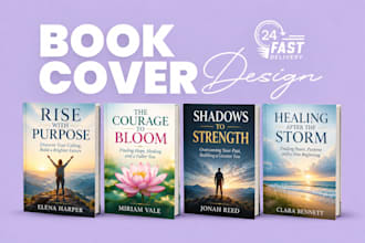 design a KDP ready book cover with spine full and back