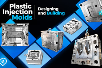 design custom silicone injection molds, 3d cad industrial models for production