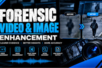 perform forensic image, cctv video enhancement, for cctv footage, blurry video