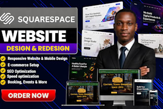 build modern squarespace website design or redesign