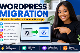 migrate wordpress website, transfer hosting, clone or backup, move your wp site