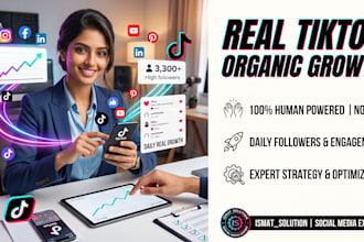 manage organically tiktok marketing and promotion for real follower growth