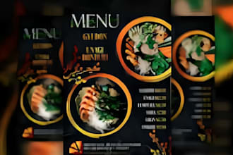 design holiday promotional flyers for restaurants, cafés, bakeries, food flyer