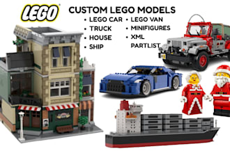 do 3d lego moc design lego technic car ship truck minifigure bricklink studio