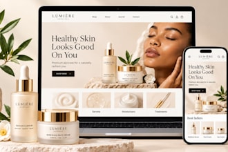 design skincare cosmetics website beauty store spa, lipstick shopify store