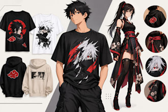 design custom anime costumes and t shirt