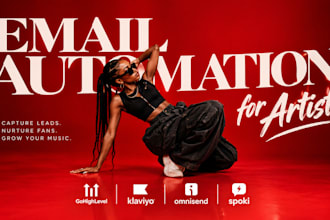 setup ghl, ominisend, spoks, klaviyo email marketing  flow for indie artist lead