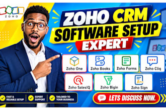 setup zoho one zohobooks zohoforms zoho cliq zoho salesiq zoho bigin zoho sign
