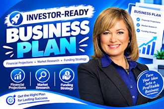 write investor ready business plan and financial projections in 24hrs