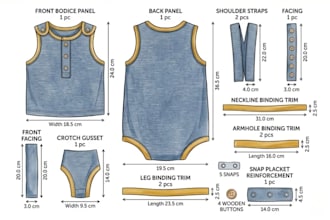 do baby, children clothing sewing pattern and grading