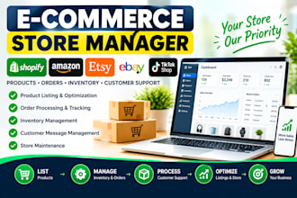 ecommerce store management tiktok shop etsy ebay shopify amazon management