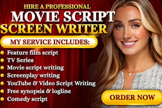 do screenplay, movie script writing, screenwriting, movie script, script writing