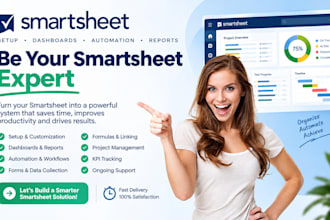 be your smartsheet expert in smartsheet setup, dashboard, automation, report
