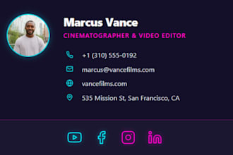 design a responsive clickable HTML email signature