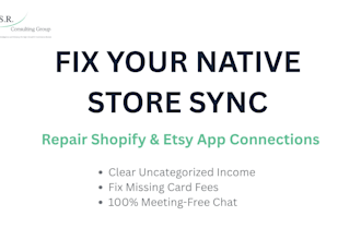 fix your shopify or etsy accounting integration native apps
