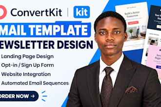 be your convertkit or kit expert, design convertkit newsletter or email template