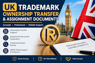 assist with uk trademark ownership transfer and assignment documents