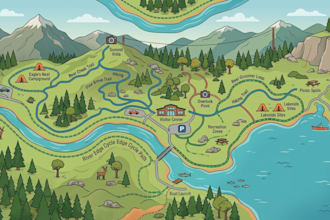 design custom park map, trail, outdoor, adventure and hiking maps