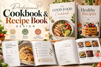 design a professional cookbook recipe book design