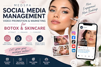 provide medspa social media mangment video promotion markting for botox skincare