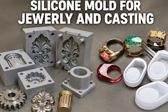 design 3d silicone mold for jewelry, resin casting mold and product design