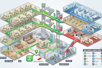 create custom wayfinding maps or hotels hospitals, campuses and venues