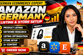 setup german amazon product listing SEO amazon fba store walmart esty keyword