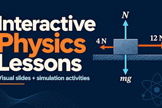create interactive physics lessons with slides and worksheets