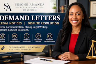 draft a demand letter as a US attorney