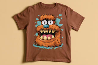 draw a custom funny meme t shirt design