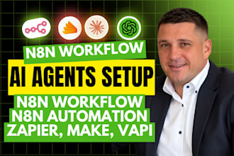 setup ai agents n8n, zapier, make, vapi ai chatbots and n8n workflow automation