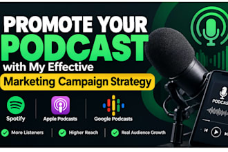 promote your podcast with my effective marketing campaign strategy