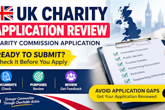 review your UK charity charity commission application