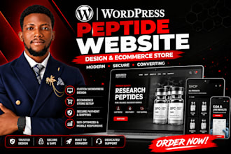 build fda compliant peptide ecommerce website design peptide wocommerce store