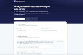 build an automated appointment reminder and review request system