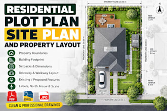 create professional plot plan and site plan for your property