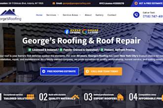 build construction website construction landing page, roofing contractor website
