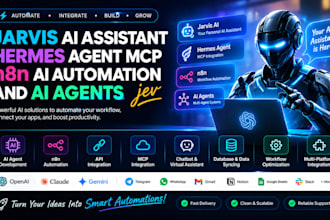 build jarvis ai assistant hermes agent mcp n8n ai automation and ai agent jev
