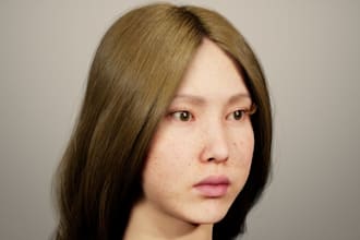 create 3d metahuman character, realistic character, 3d hair, metahuman hair