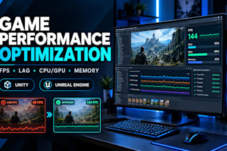 optimize your unity or unreal game performance and fix lag