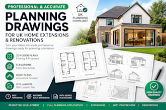 create fast UK home extension drawings ready for council planning approval