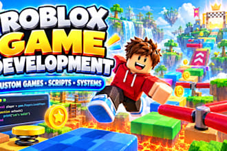build roblox game, develop roblox game, make roblox scripts, full game, code