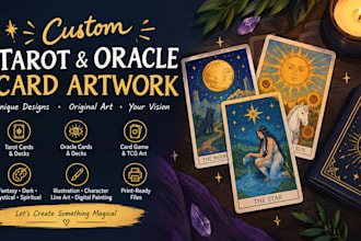 custom tarot cards tarot card design oracle cards tarot illustration tarot cards